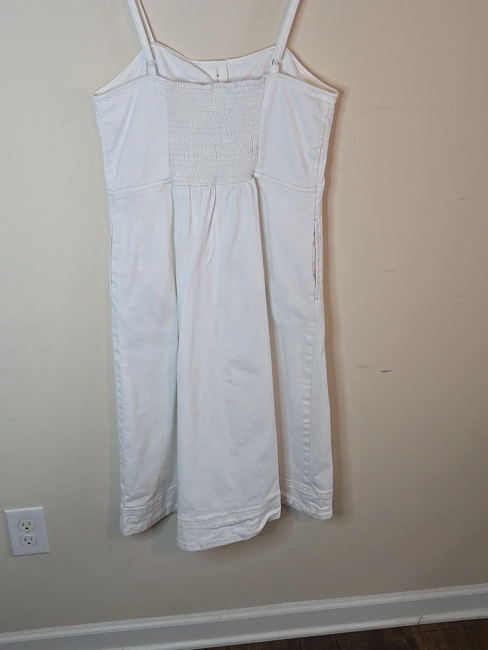 Universal Thread White Denim Dress Button Front Cottagecore Summer Large - Picture 5 of 10